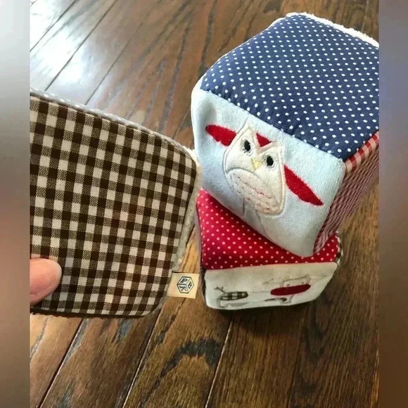 Pottery Barn Kids Farm Animal Plush Rattle Blocks Set - EUC - Picture 5 of 9